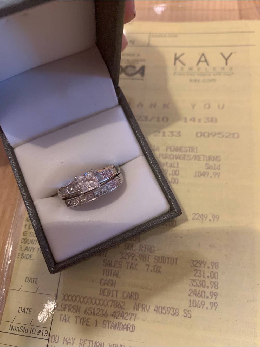 Kay Jewelers white gold-Bridal Ring Set with Clear Stones